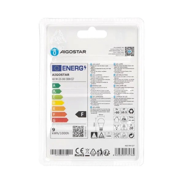 Aigostar LED 'Birne', 9W, E27