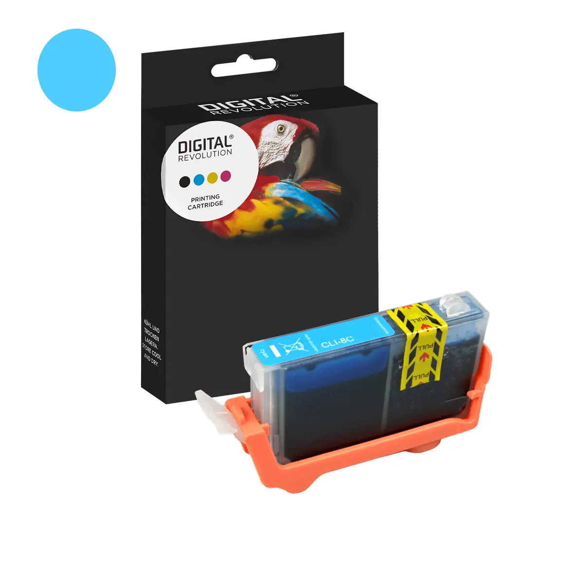 Canon CLI-8 C - alternative Patrone 'cyan' 14 ml | 900 Seiten - Digital Revolution Canon CLI-8 C - alternative Patrone 'cyan' 14 ml | 900 Seiten - Digital Revolution