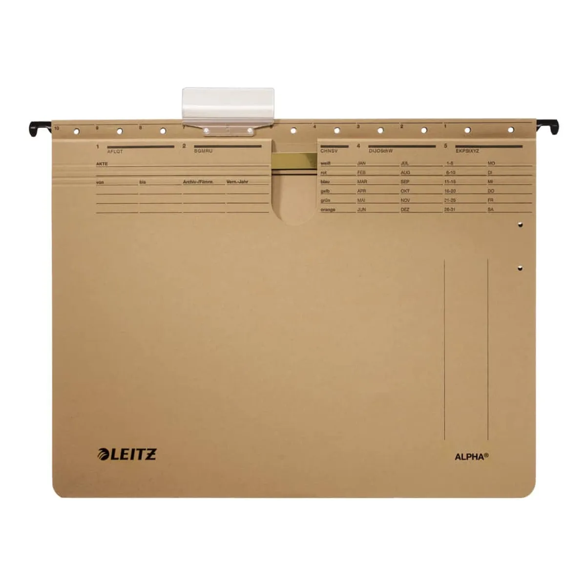 Leitz Hängehefter ALPHA® - kfm. Heftung, Natron-Karton, naturbraun