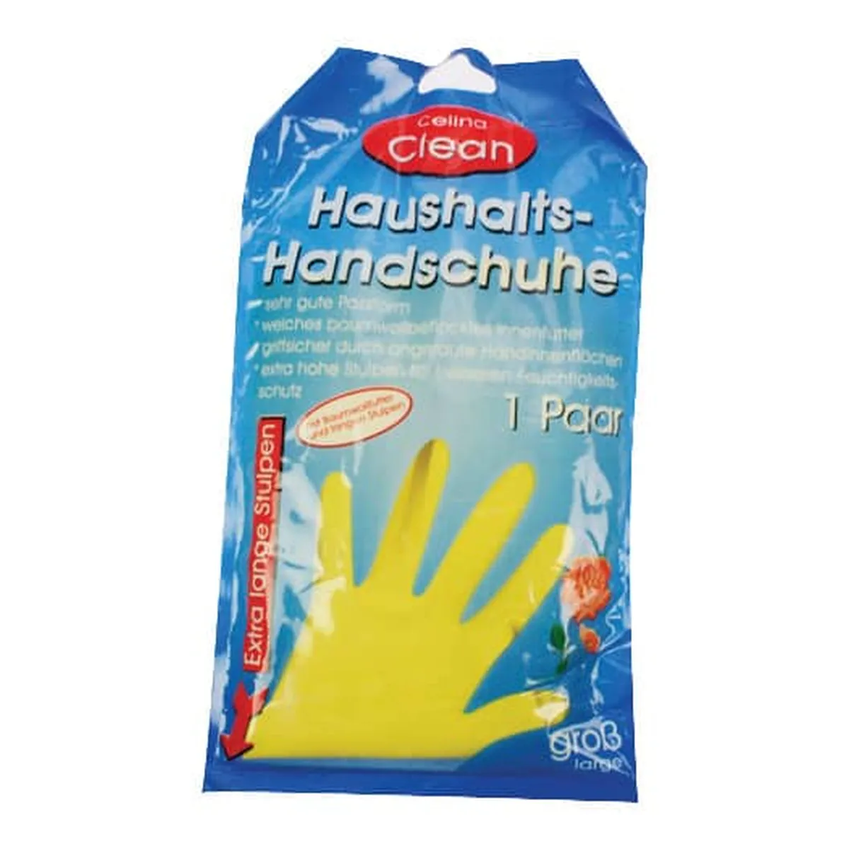 CLEAN Latex Gummihandschuhe - Größe L, 1 Paar, farbig sortiert