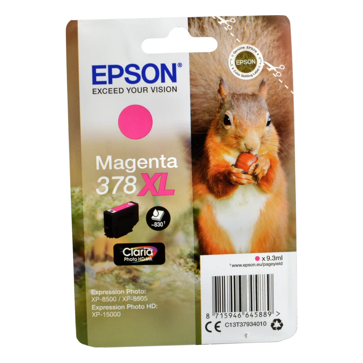 Epson Tinte C13T37934010  Magenta 378XL  magenta