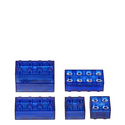 STAX® Erweiterungs Pack - rot, blau, gelb, orange - LEGO®-kompatibel