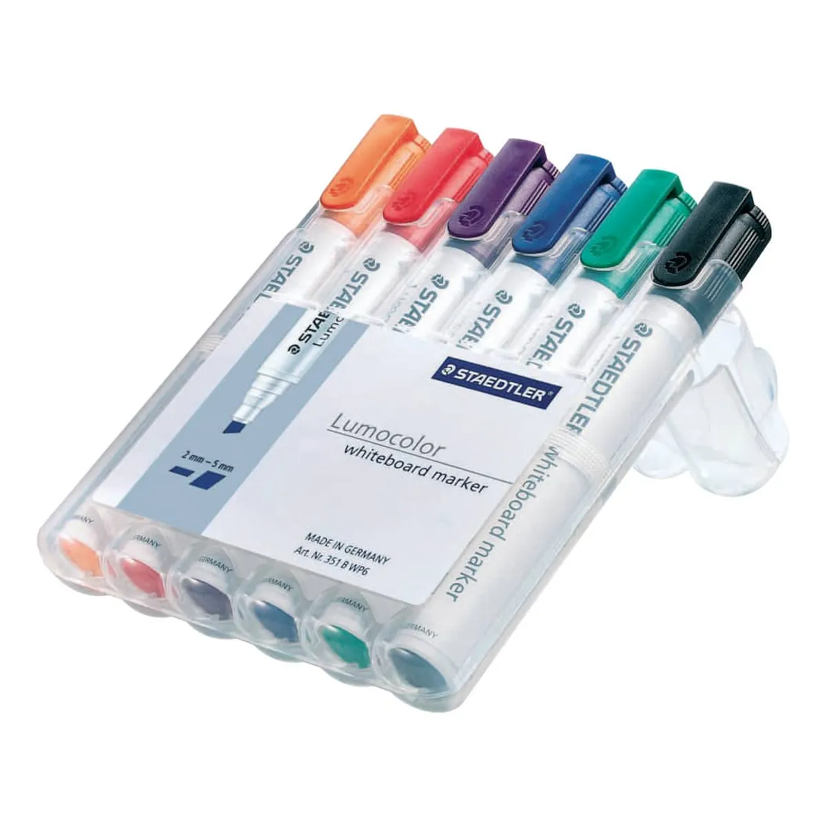 Staedtler Lumocolor® 351 B whiteboard marker - Keilspitze, 6 Farben sortiert