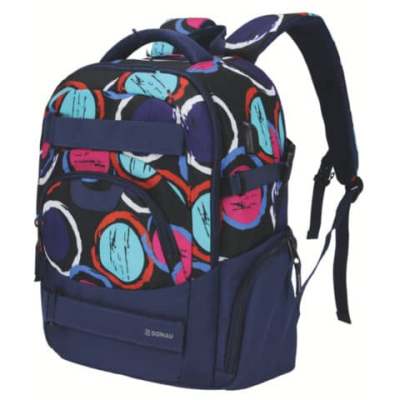 DONAU Schulrucksack bunte Kreise - Recycling-PET
