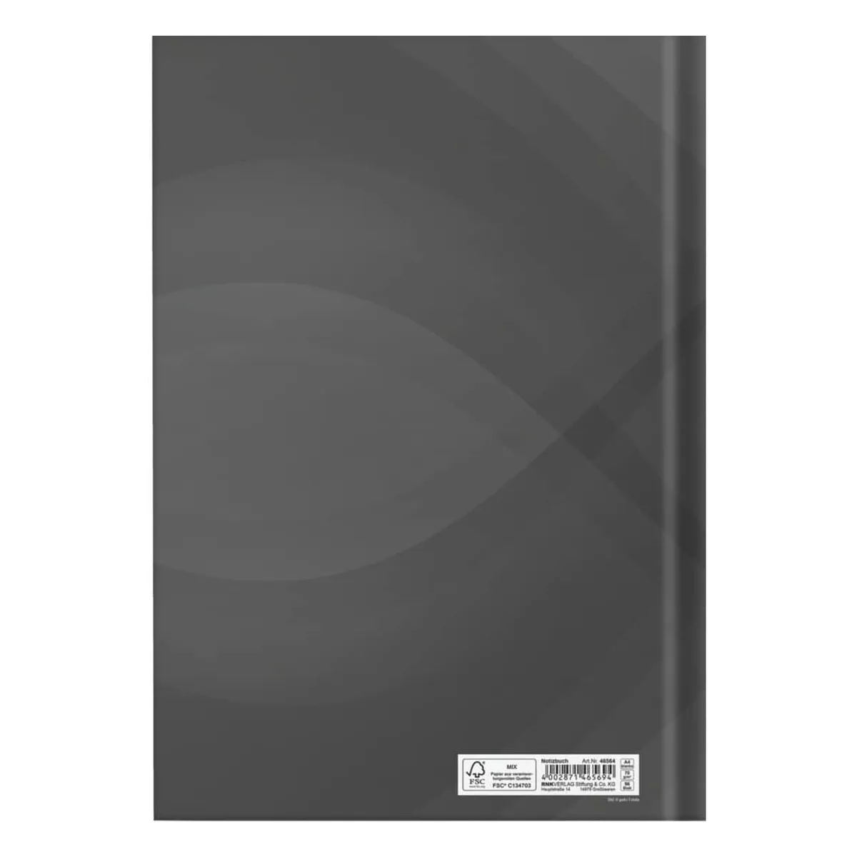 RNK Verlag Notizbuch - A4, Hardcover, blanko, 96 Blatt, schwarz