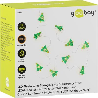 10er LED-Fotoclips-Lichterkette “Tannenbaum“