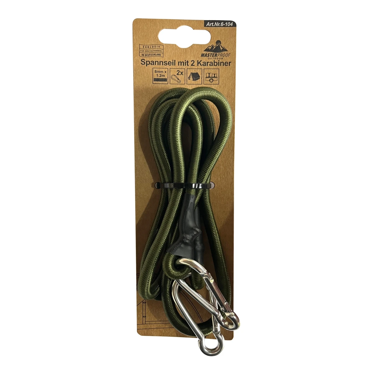 Spannseil mit 2 Karabiner, 120cm