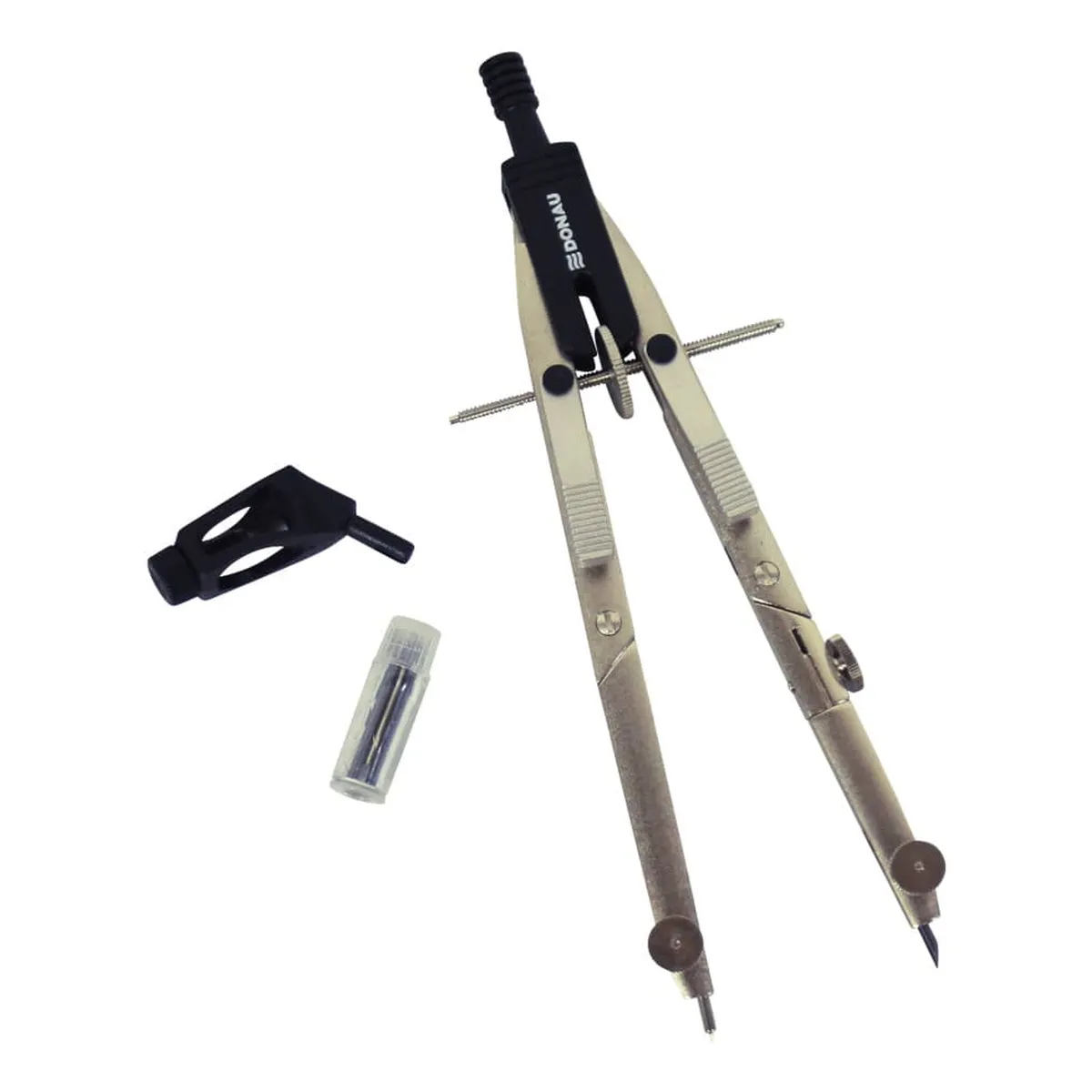 DONAU Schnellverstellzirkel, 170 mm mit Drucktasten und Mittelrad