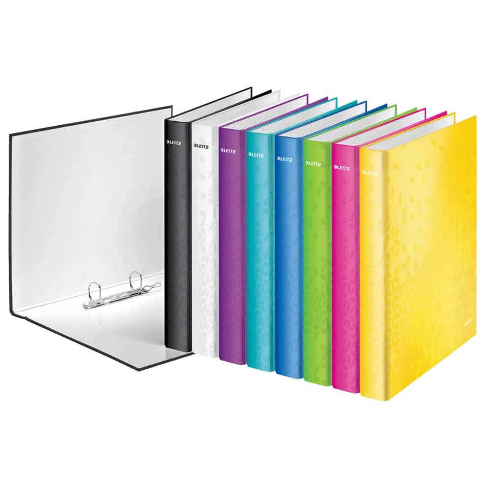 Leitz Ringbuch WOW, A4 maxi, PP, 2 Ringe Ø25 mm, perlweiß