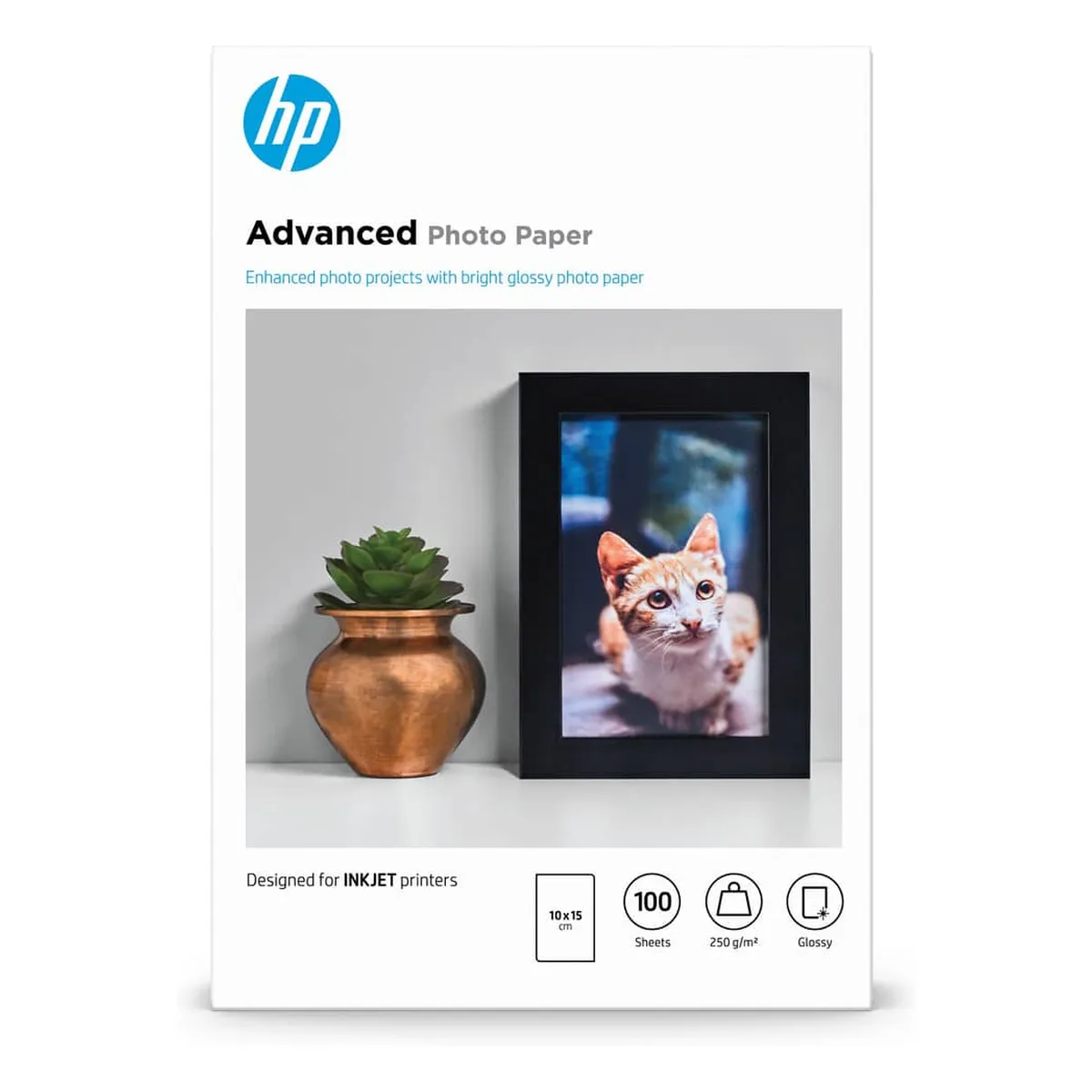 HP Advanced Fotopapier Inkjet - 10x15cm, glänzend, 250 g/qm, 100 Blatt