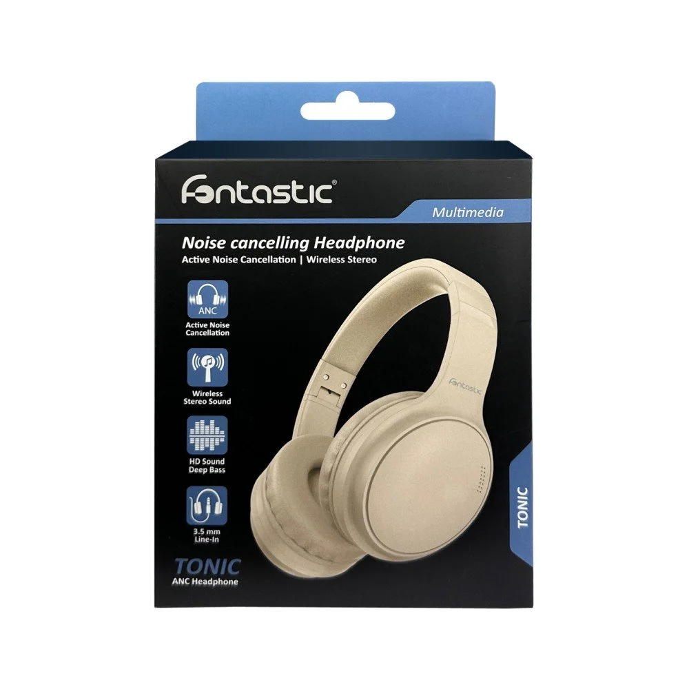 Drahtlose Kopfhörer “Tonic“ mit ANC, Line-In creme