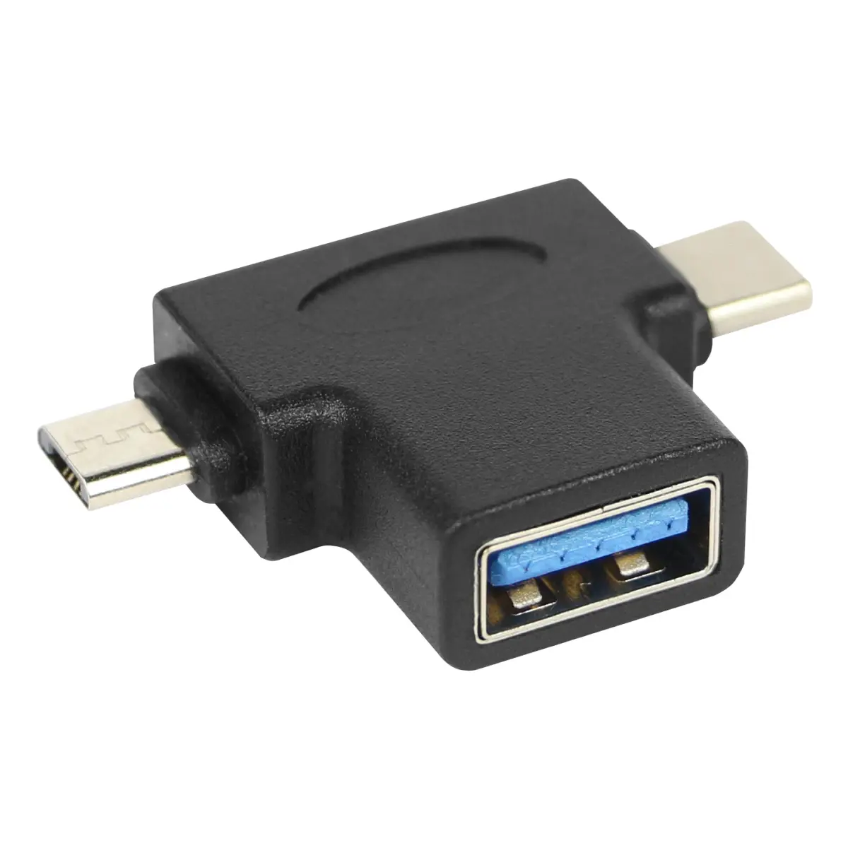 Fontastic Adapter USB-A Buchse auf Micro-USB u Typ-C Stecker