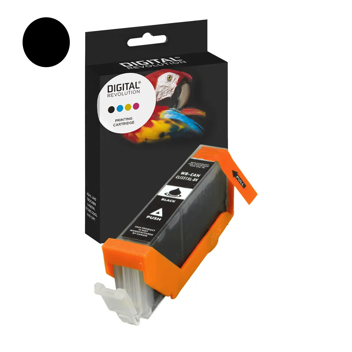 Canon CLI-551 BK - alternative Reinigungspatrone 'schwarz' 11,6 ml - Digital Revolution Canon CLI-551 BK - alternative Reinigungspatrone 'schwarz' 11,6 ml - Digital Revolution