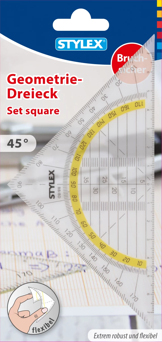 Stylex Geometriedreieck, biegsam