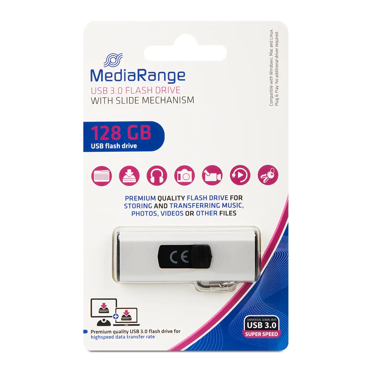 MediaRange USB Speicherstick 3.0 | 128 GB 