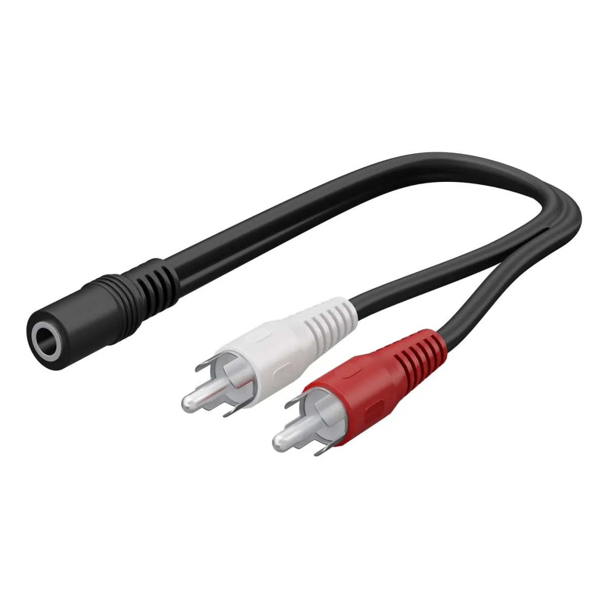 Goobay Audio Kabeladapter 3,5 mm Buchse zu Cinch-Stecker