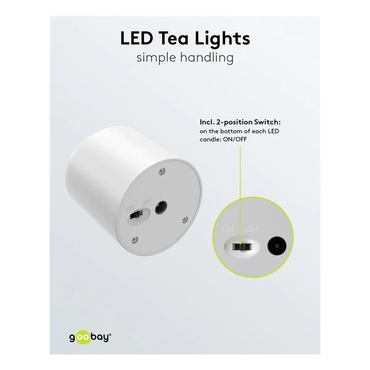 Goobay 6er-Set LED-Teelichter