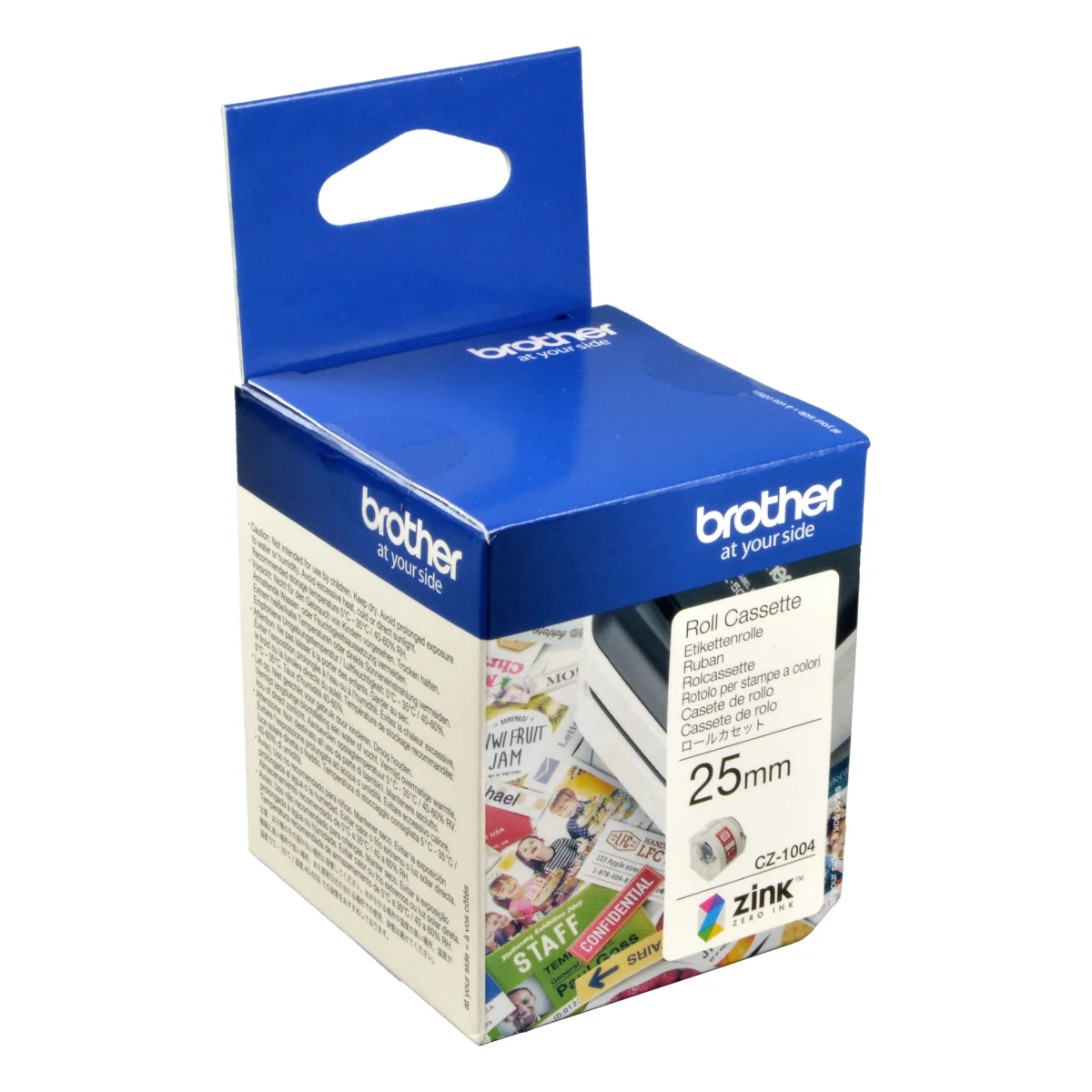 Brother PT Endlosetiketten CZ-1004  weiß  5m x 25mm  1 Rolle