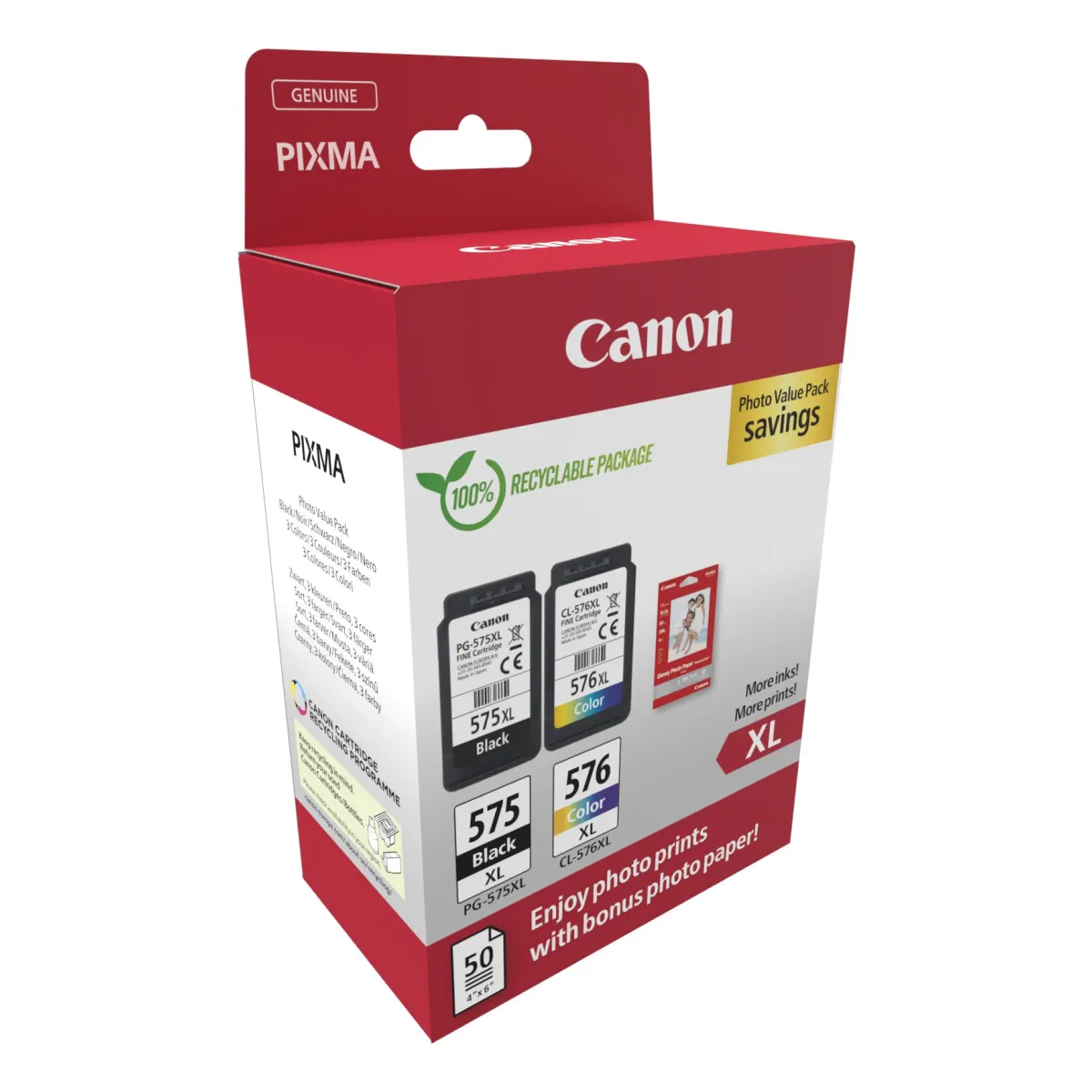 Canon Multipack 'PG-575XL+CL-576XL' schwarz + farbig PVP