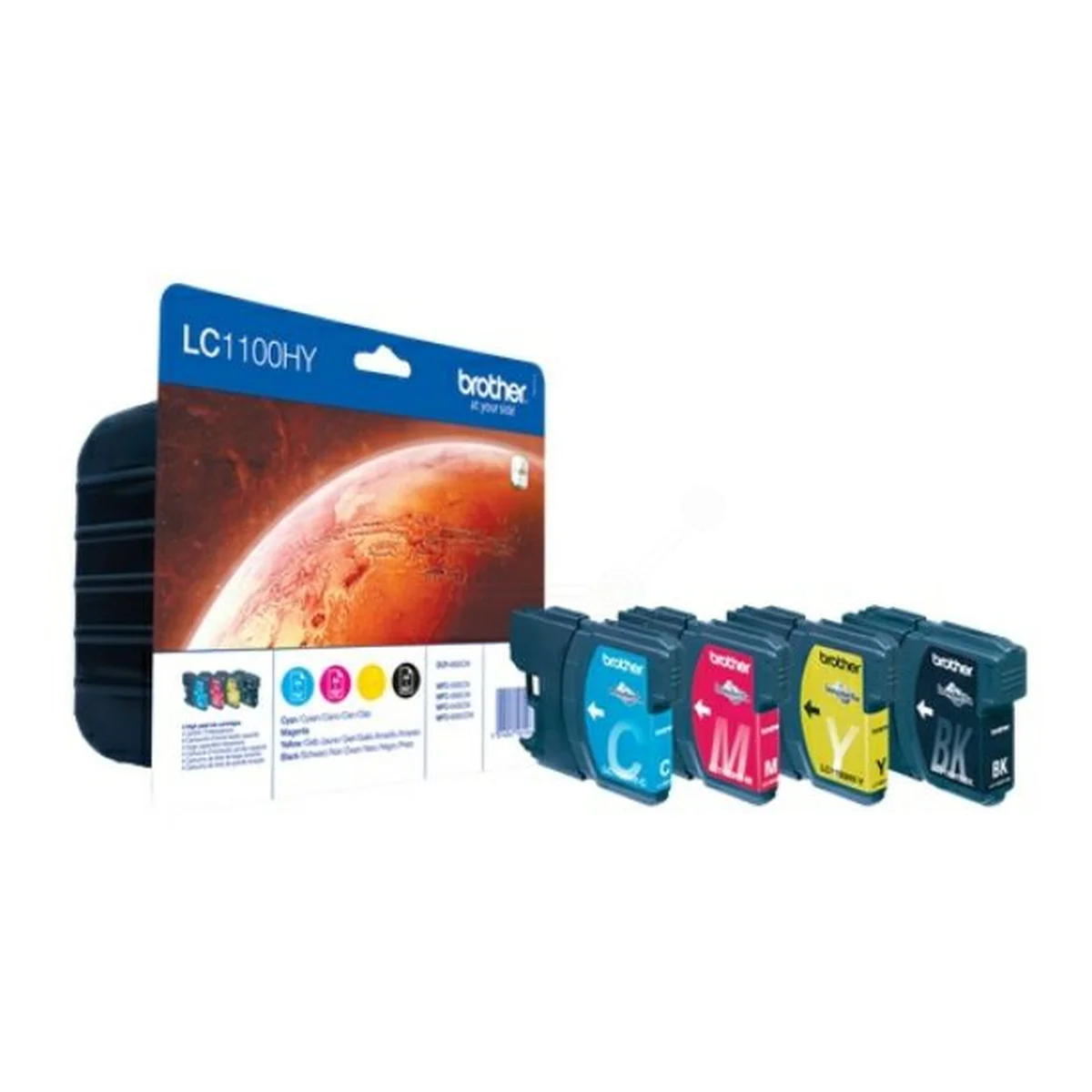 Druckerpatronen MultiPack Brother LC-1100HYVALBPDR schwarz cyan magenta gelb 51,9 ml