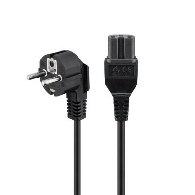 Goobay Stromkabel Netzkabel, 2m, schwarz