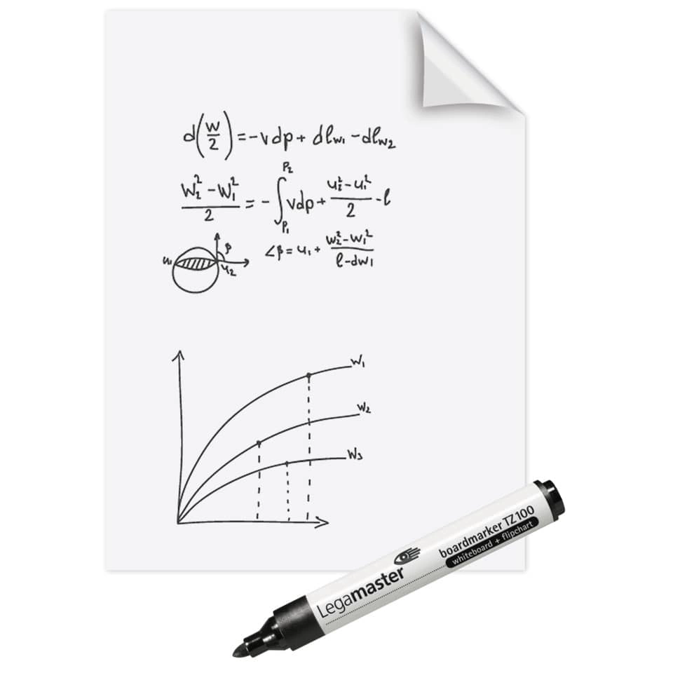 Legamaster Schreibfolie Magic-Chart whiteboard - 60 x 80 cm, 25 Blatt, weiß, blanko