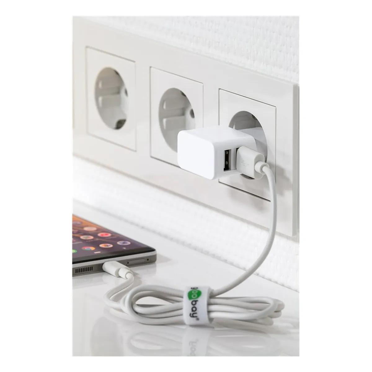 Goobay Apple Lightning Dual Ladeset 2,4 A