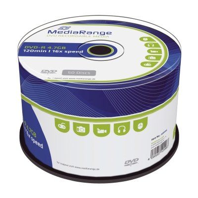DVD-R - 4.7GB/120Min, 16-fach/Spindel, Packung mit 50 Stück