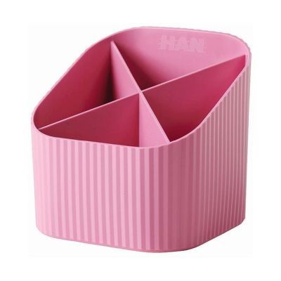 Schreibköcher Re-X-LOOP - 4 Fächer, rosa