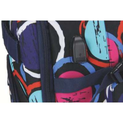 DONAU Schulrucksack bunte Kreise - Recycling-PET