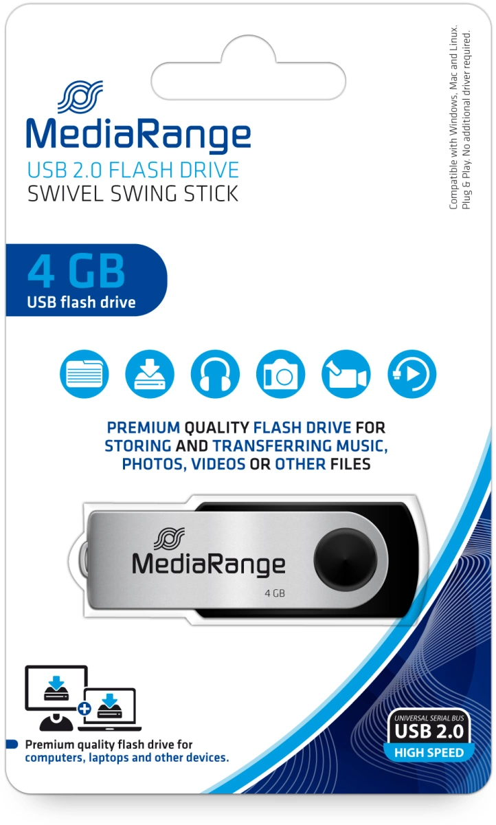 MediaRange USB Speicherstick 2.0 - 4 GB