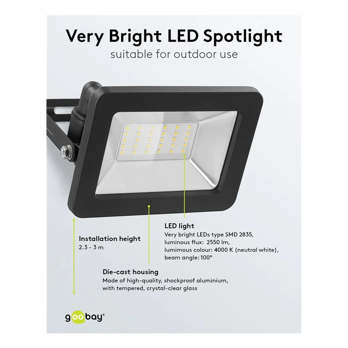 Goobay LED-Außenstrahler, 30 W