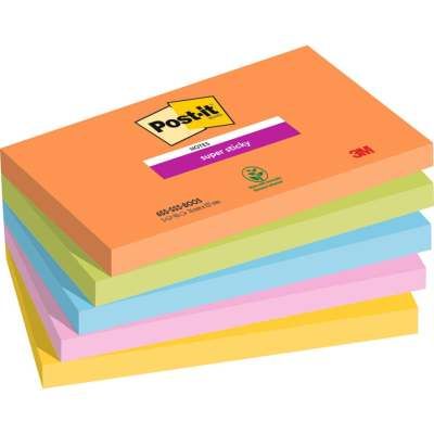 Haftnotizblock Boost - 76 x 127 mm, 5x 90 Blatt, sortiert