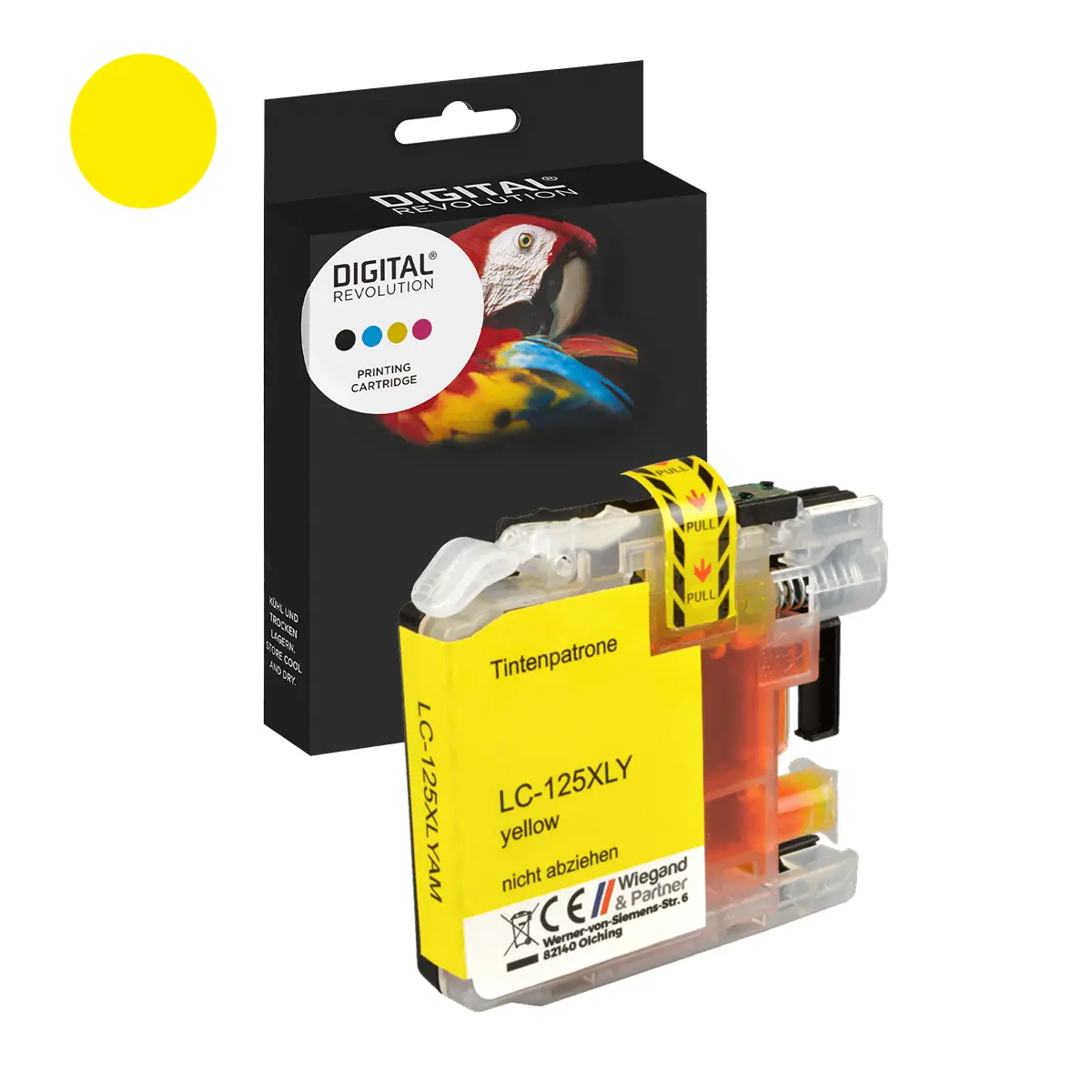 Brother LC-125 Y - alternative Patrone 'gelb' 15,4 ml | 1.400 Seiten - Digital Revolution Brother LC-125 Y - alternative Patrone 'gelb' 15,4 ml | 1.400 Seiten - Digital Revolution