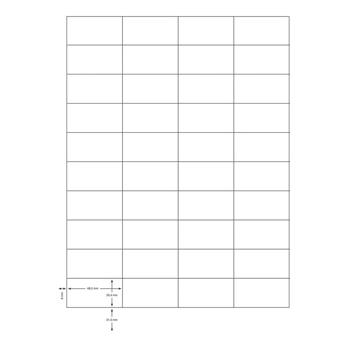 Q-Connect® Inkjet+Laser+Kopier-Etiketten - 48,5 x 25,4 mm, weiß, 4000 Stück
