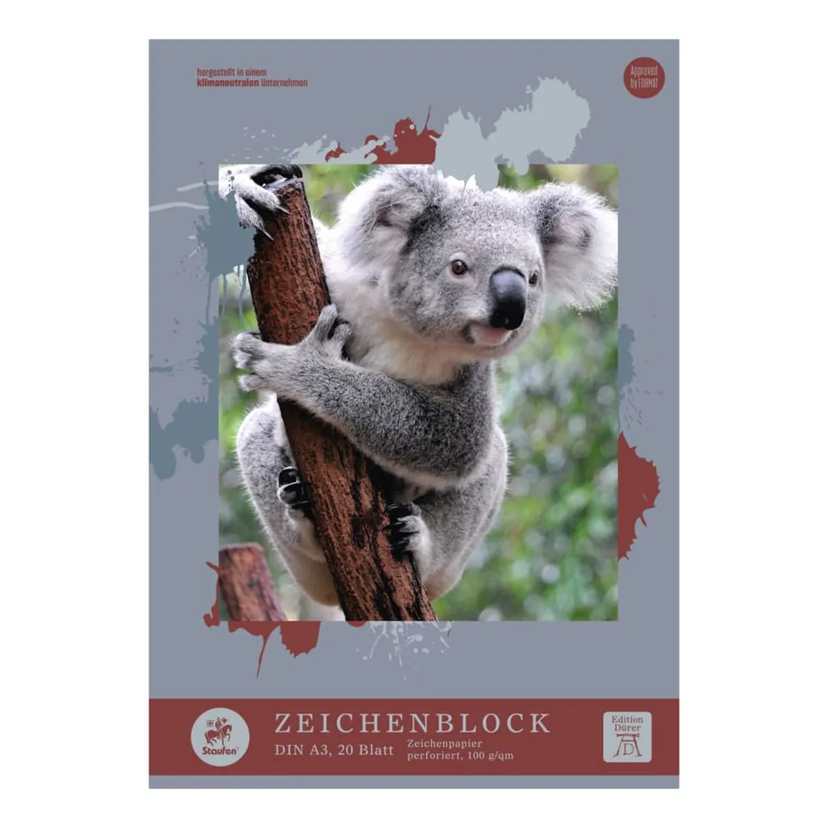Edition Dürer Zeichenblock perforiert - A3, 20 Blatt, 100 g/qm, sortiert