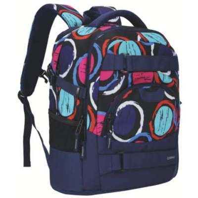 DONAU Schulrucksack bunte Kreise - Recycling-PET