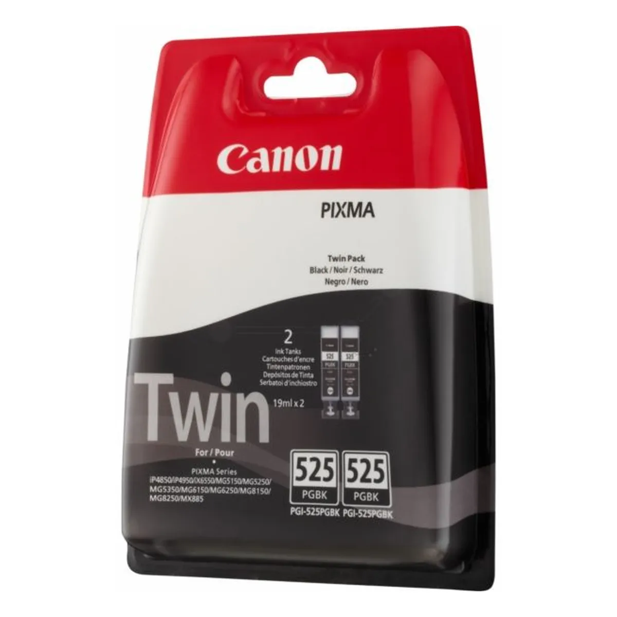 Druckerpatronen DoppelPack Canon PGI-525 PGBK schwarz 2x 19 ml | 2x 323 Seiten (4529B017)