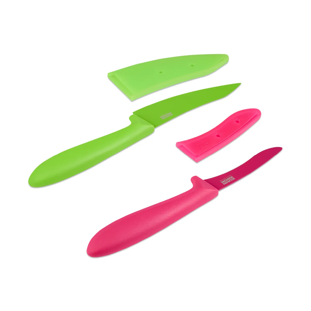 KUHN RIKON COLORI®V Gemüsemesser 100 mm, grün & Schälmesser, pink KUHN RIKON COLORI®V Gemüsemesser 100 mm, grün & Schälmesser, pink