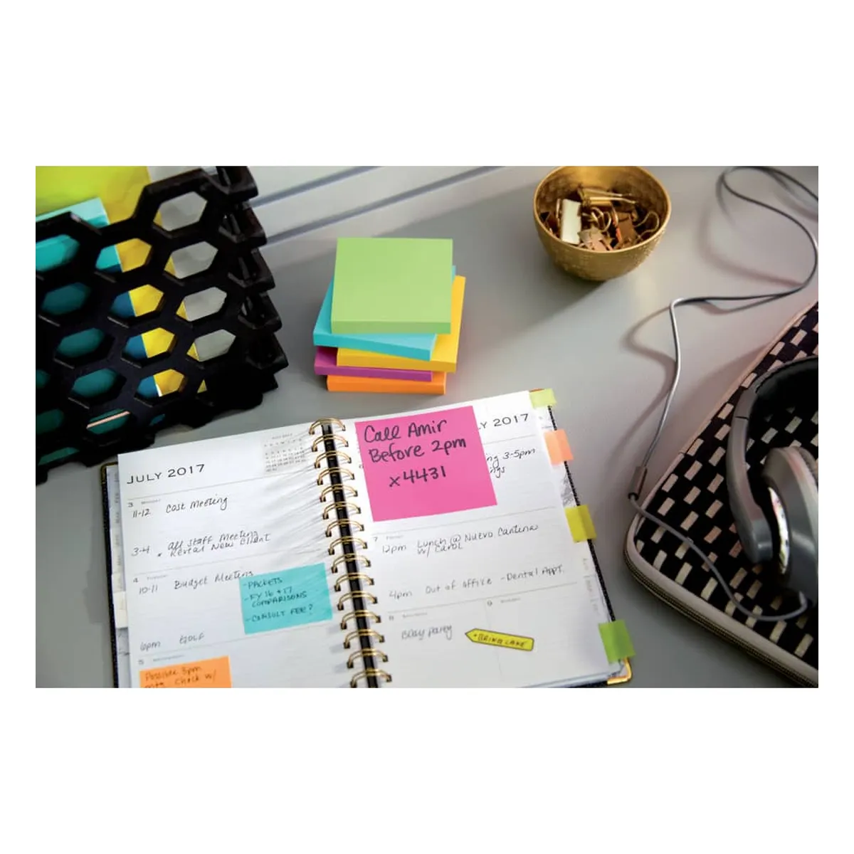 POST-IT Haftnotizblock Energetic - 76 x 76 mm, 8+4 Block x 100 Blatt, sortiert