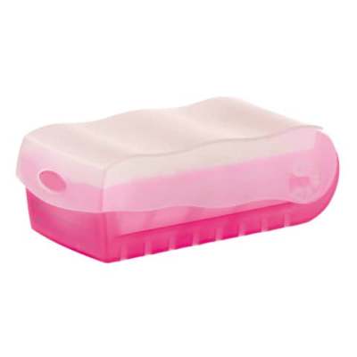 HAN Karteibox CROCO - A8 quer, für 500 Karten,  pink-transluzent