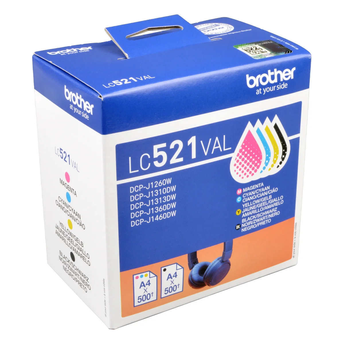 Brother Druckerpatronen MultiPack schwarz cyan magenta gelb 2.000 Seiten (LC-521VAL) Brother Druckerpatronen MultiPack schwarz cyan magenta gelb 2.000 Seiten (LC-521VAL)