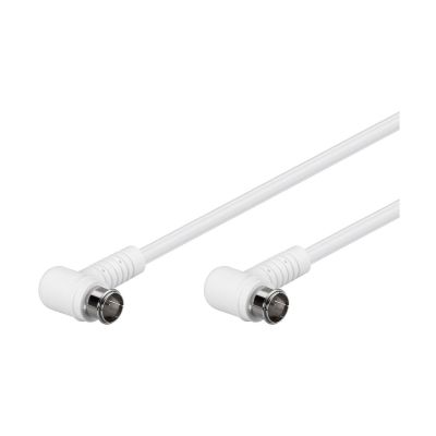 Gewinkeltes SAT Antennenkabel (80 dB), 2x geschirmt