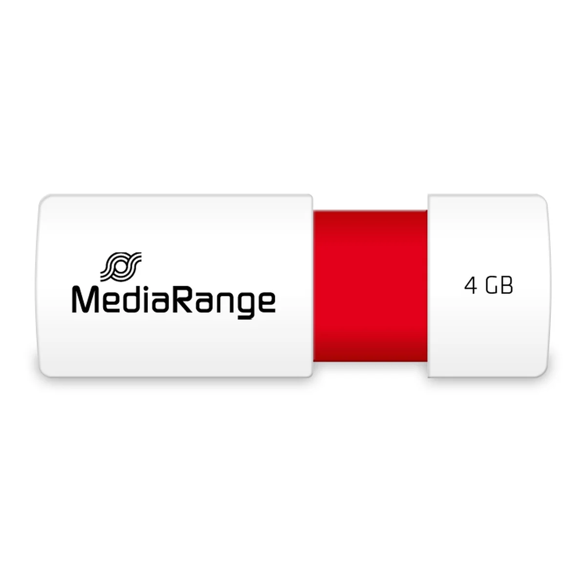 MediaRange USB-Speicherstick rot 4GB | mit Schiebemechanismus