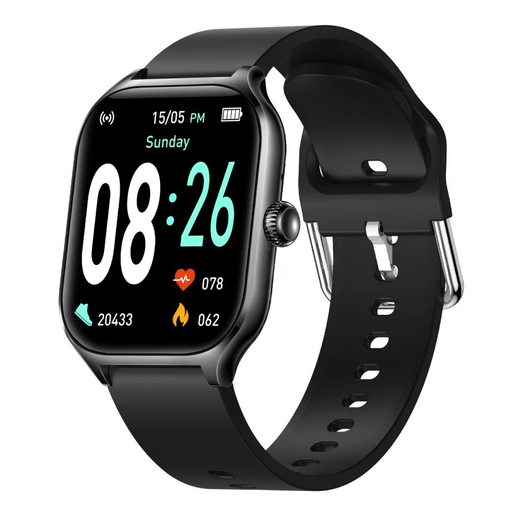 Fontastic Timor Smartwatch mit 2,01“ Display BT Call schwarz