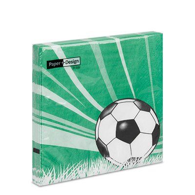 Fußball Servieten 33x33 cm, 20 Stück