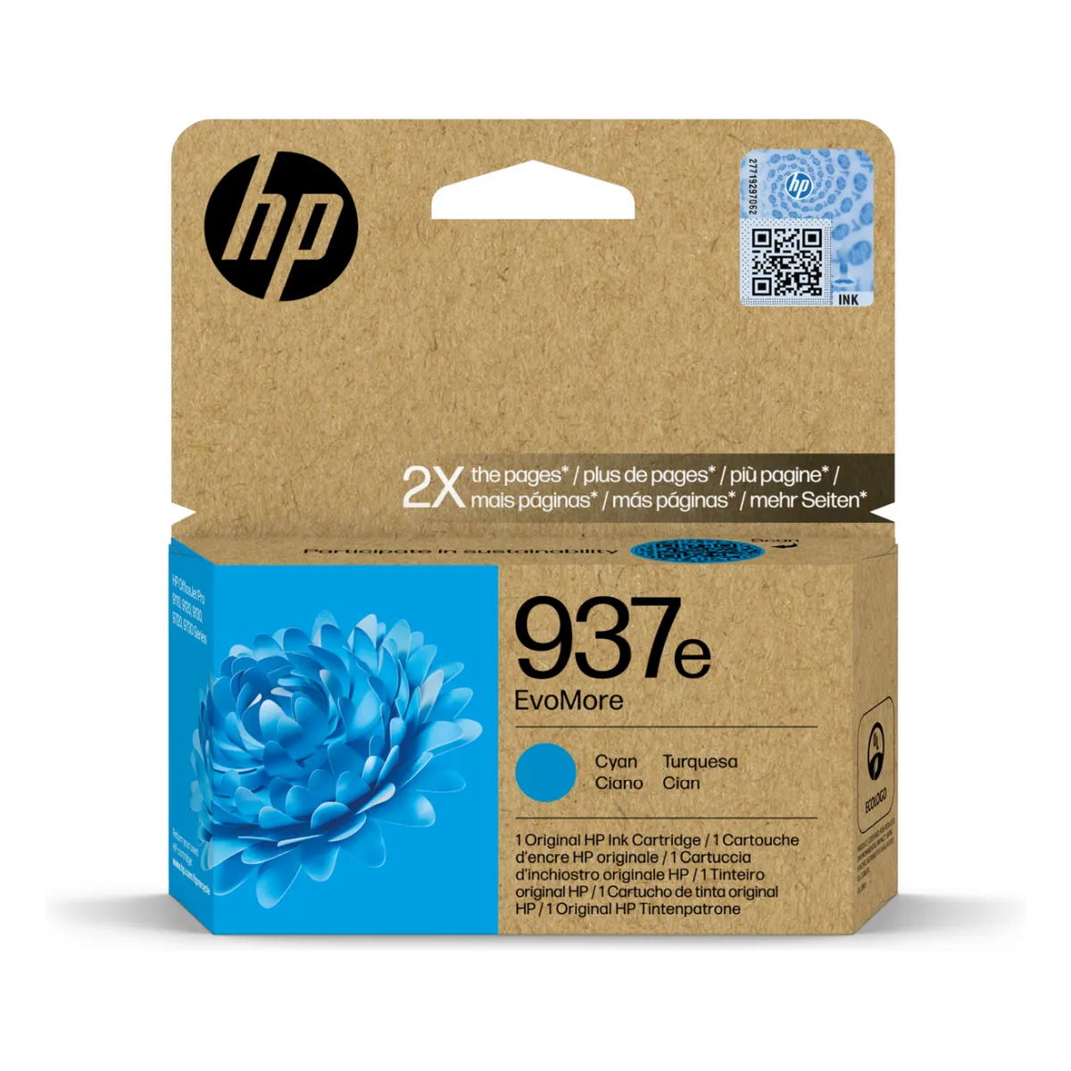 Druckerpatrone HP '937E' cyan Evomore 1.650 Seiten (4S6W6NE)