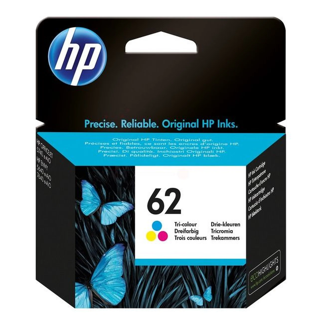 Druckerpatrone HP 62 farbig 4,5 ml | 165 Seiten (C2P06AE)