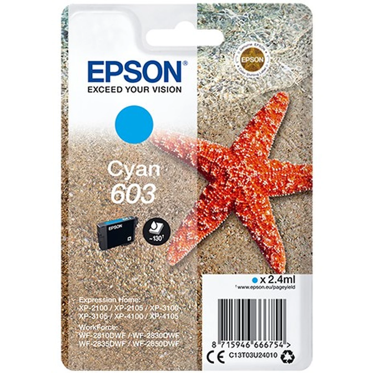 Epson Druckerpatrone '603' cyan 2,4 ml