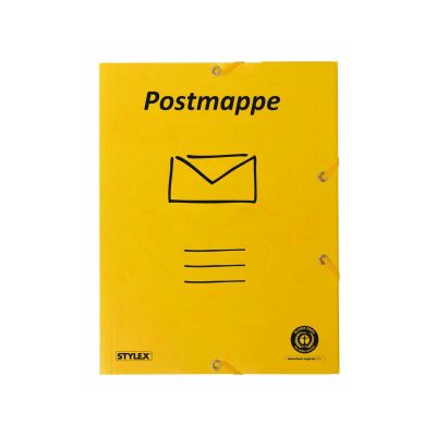 Postmappe, Dreiklappmappe, DIN A4, Gelb